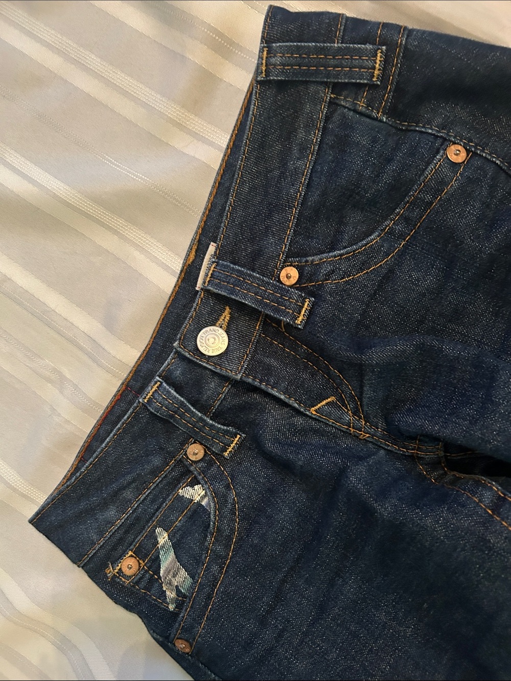 True Religion Dark Indigo Flare Jeans - Picture 3 of 14